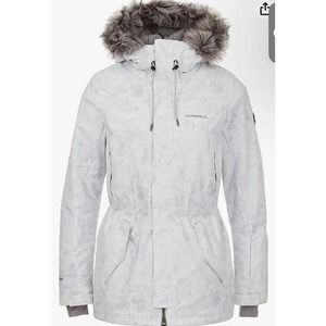 O’NEIL Women’s Hybrid Cluster‎ Iii Jacket~Size XL ~ White/Grey Aop $122.00 EUC